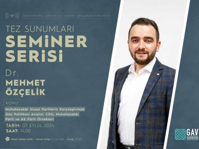 Tez Sunumları Seminer Serimiz Devam Ediyor!