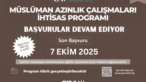 Müslüman Azınlık Çalışmaları İhtisas Programı Başvurusu