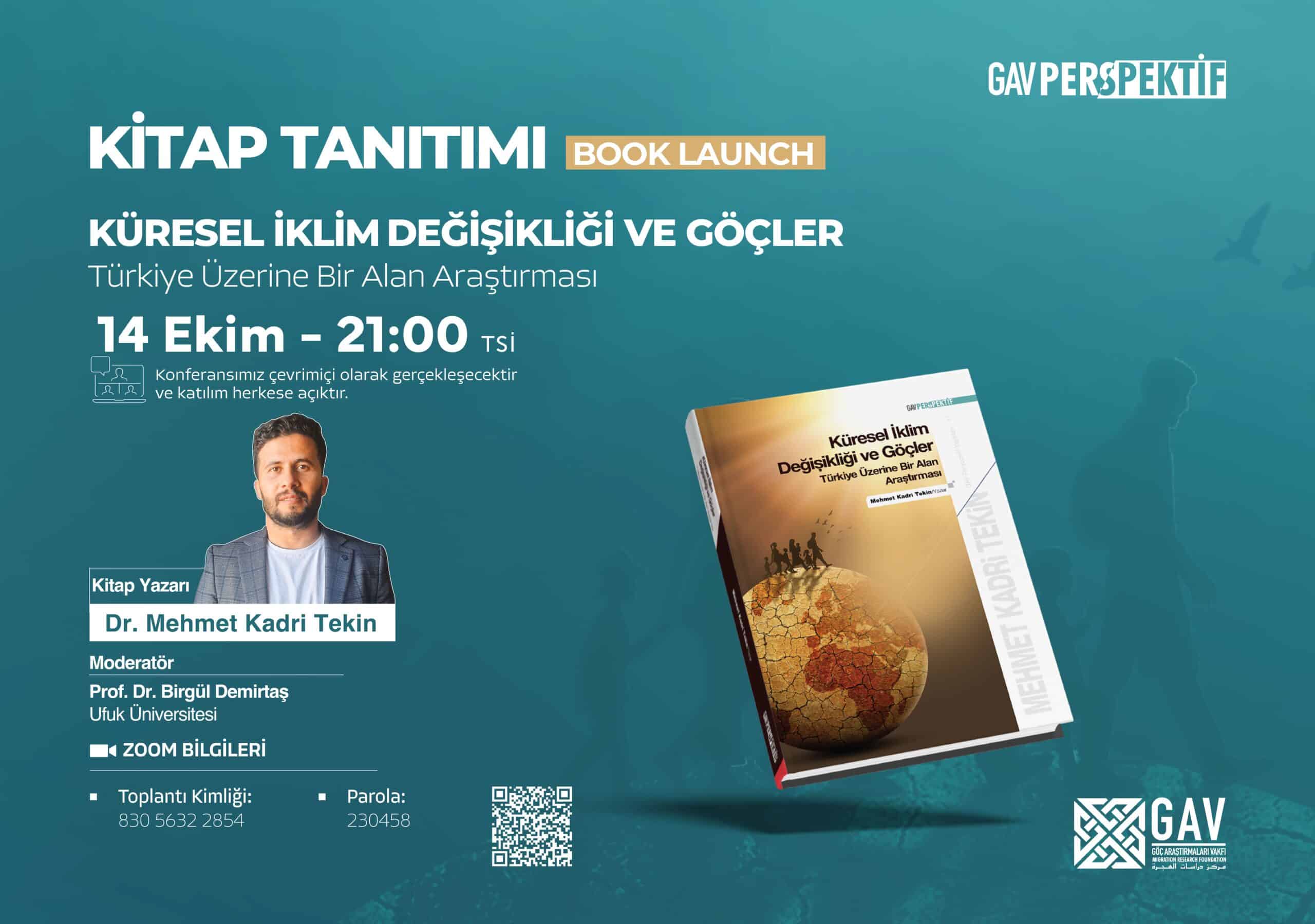 “Küresel İklim Değişikliği ve Göçler” kitap tanıtım etkinliğine davetlisiniz.